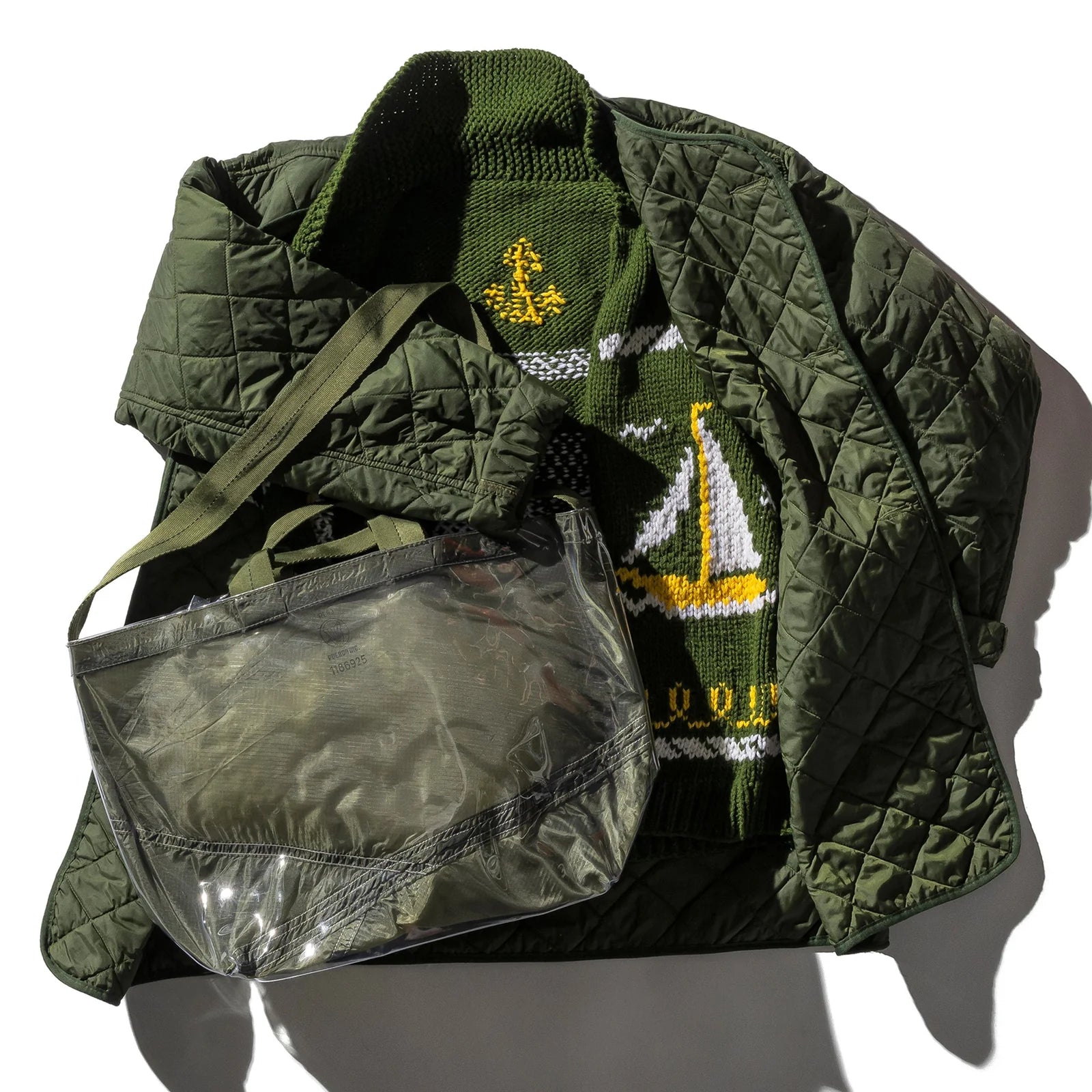 Covered Parachute Shoulder Bag – Olive