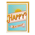 Sunshine Happy Birthday letterpress greeting card by Archivist, printed in the UK on recycled paper