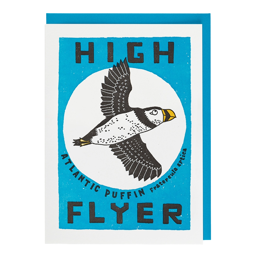 High Flyer letterpress notelet by Archivist, printed in the UK on recycled paper