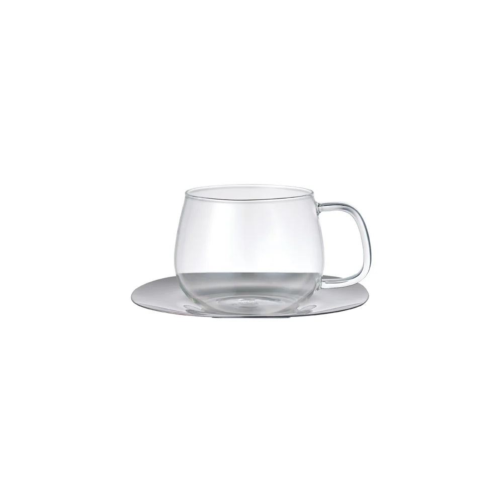Kinto - UNITEA cup & saucer 350ml stainless steel