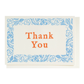 Floral Thank You letterpress notelet by Archivist, printed in the UK on recycled paper