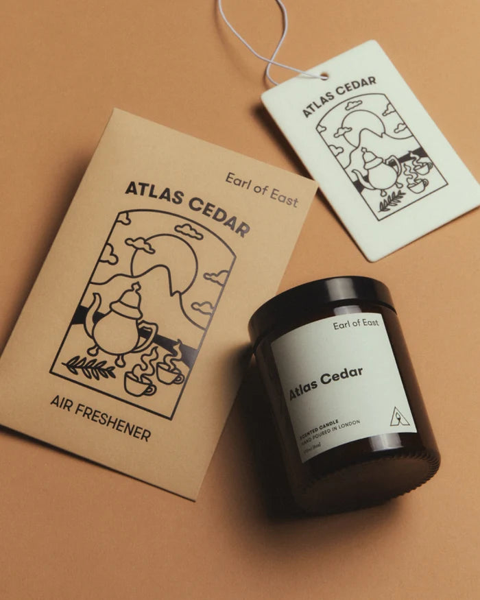 Earl of East Atlas Cedar candle and air freshener, alternate view