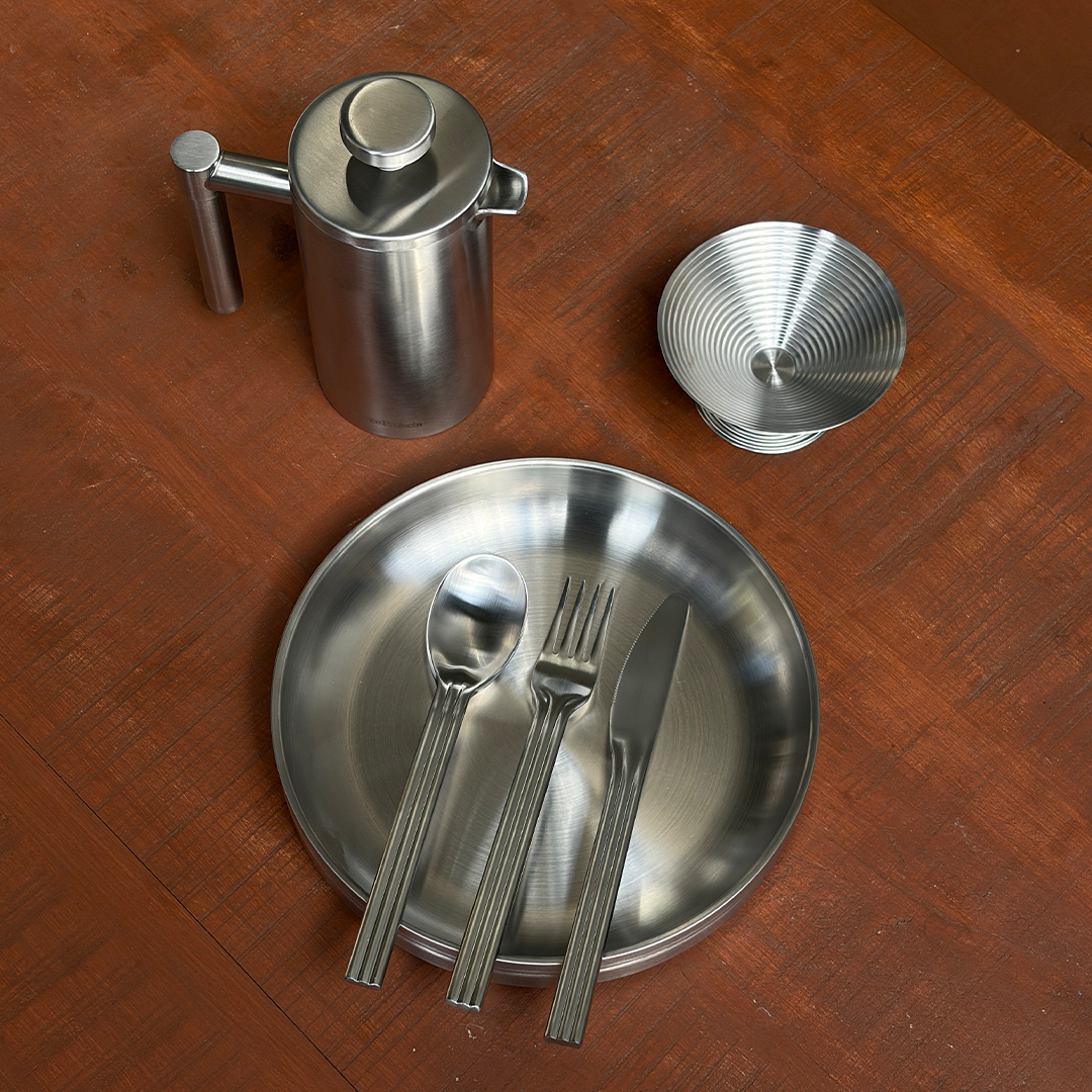 Stainless Steel Pasta Plate - Set of 2