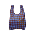 Baggu Standard Bag in blue tartan, reusable shopping bag