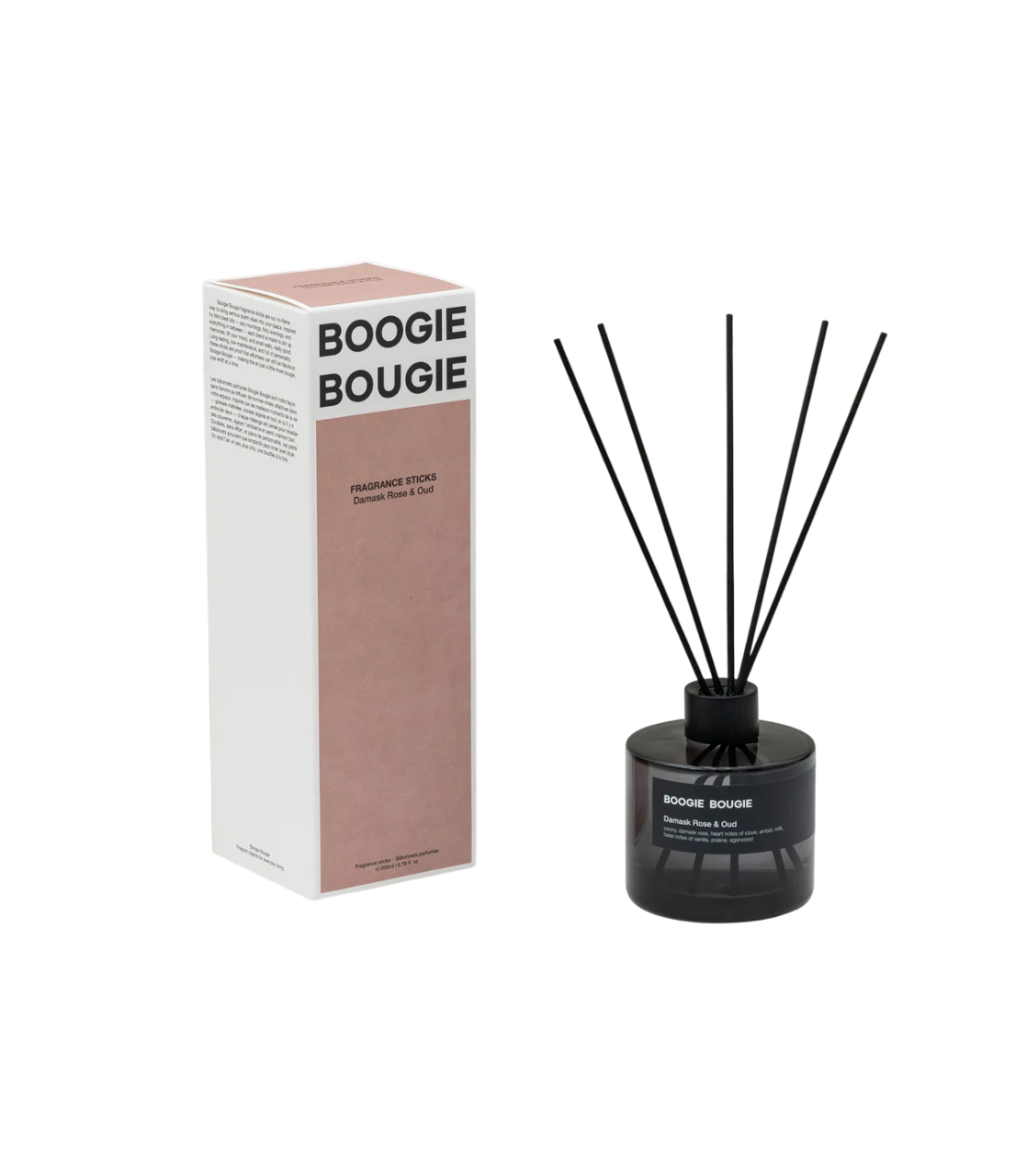 Boogie Bougie - Fragrance Sticks | Damask Rose & Oud 200ml