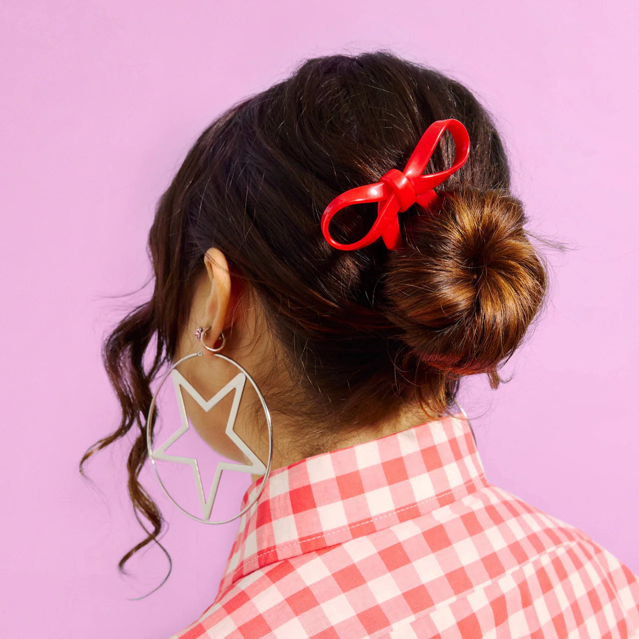 Chunks - Bow Hairpin in Large | Cherry