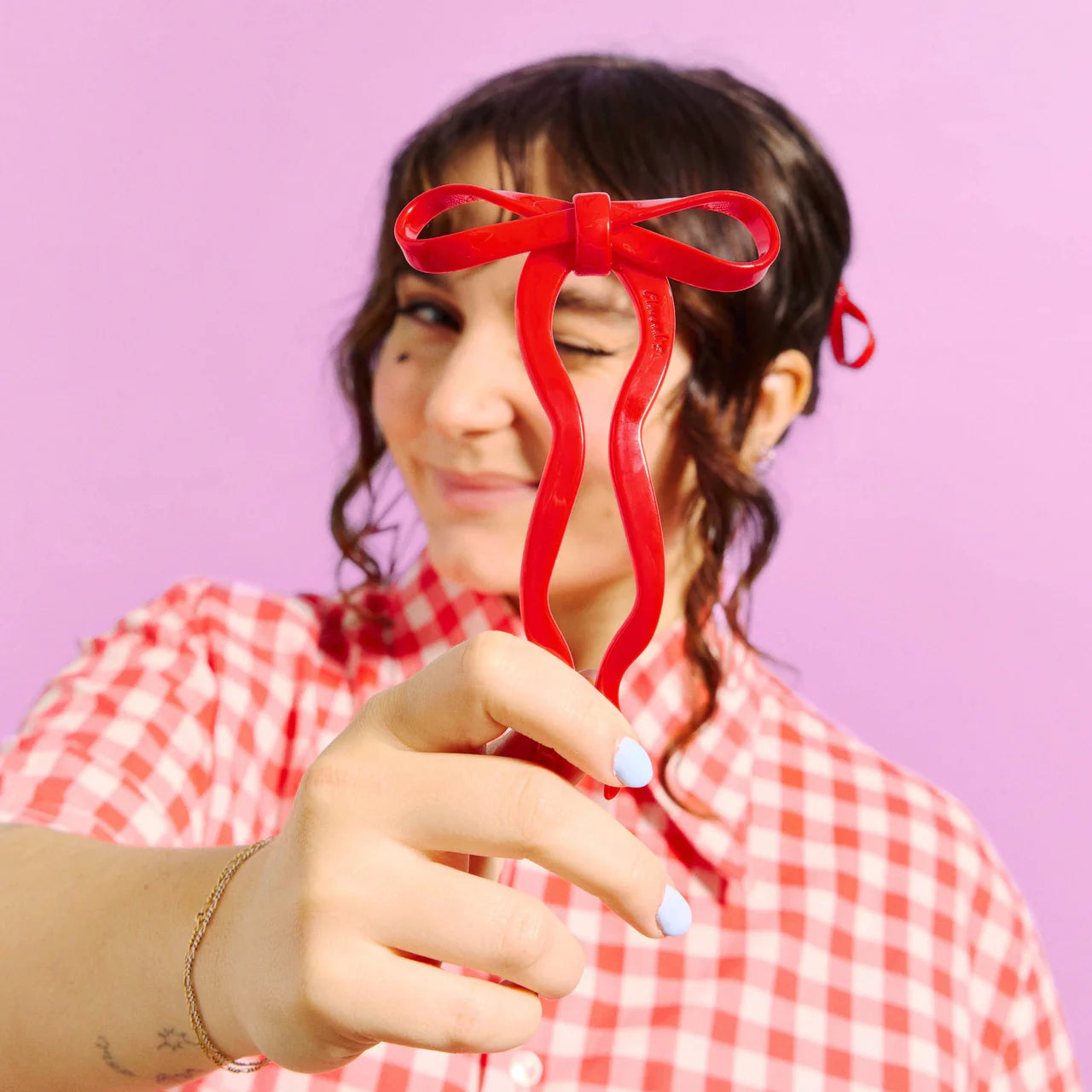 Chunks - Bow Hairpin in Large | Cherry
