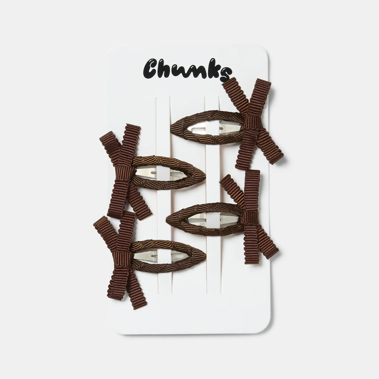 Chunks - Bow Snap Clips | Chocolate