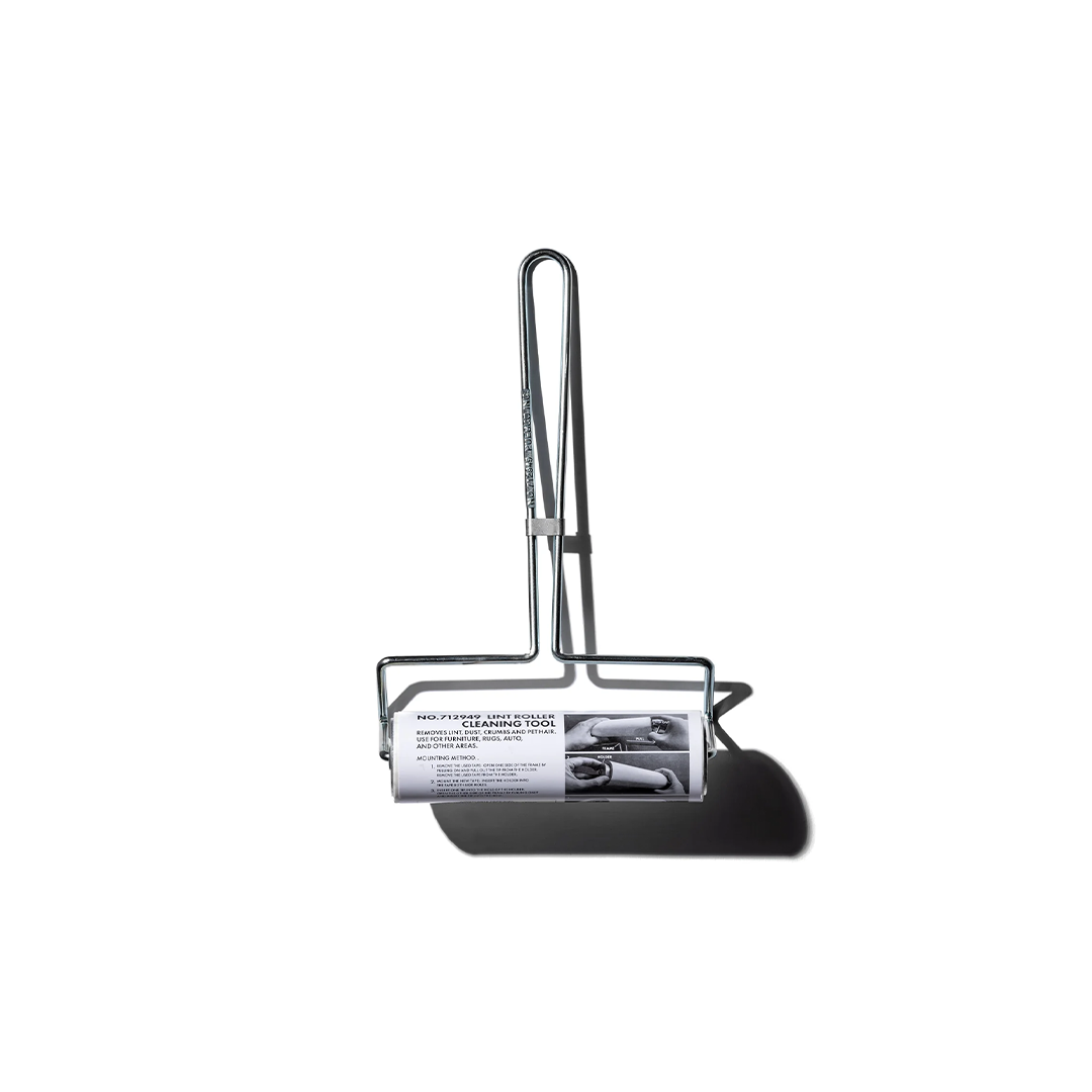 Puebco Cleaning Lint Roller with steel handle and aluminium sides, at JUJUHOME London