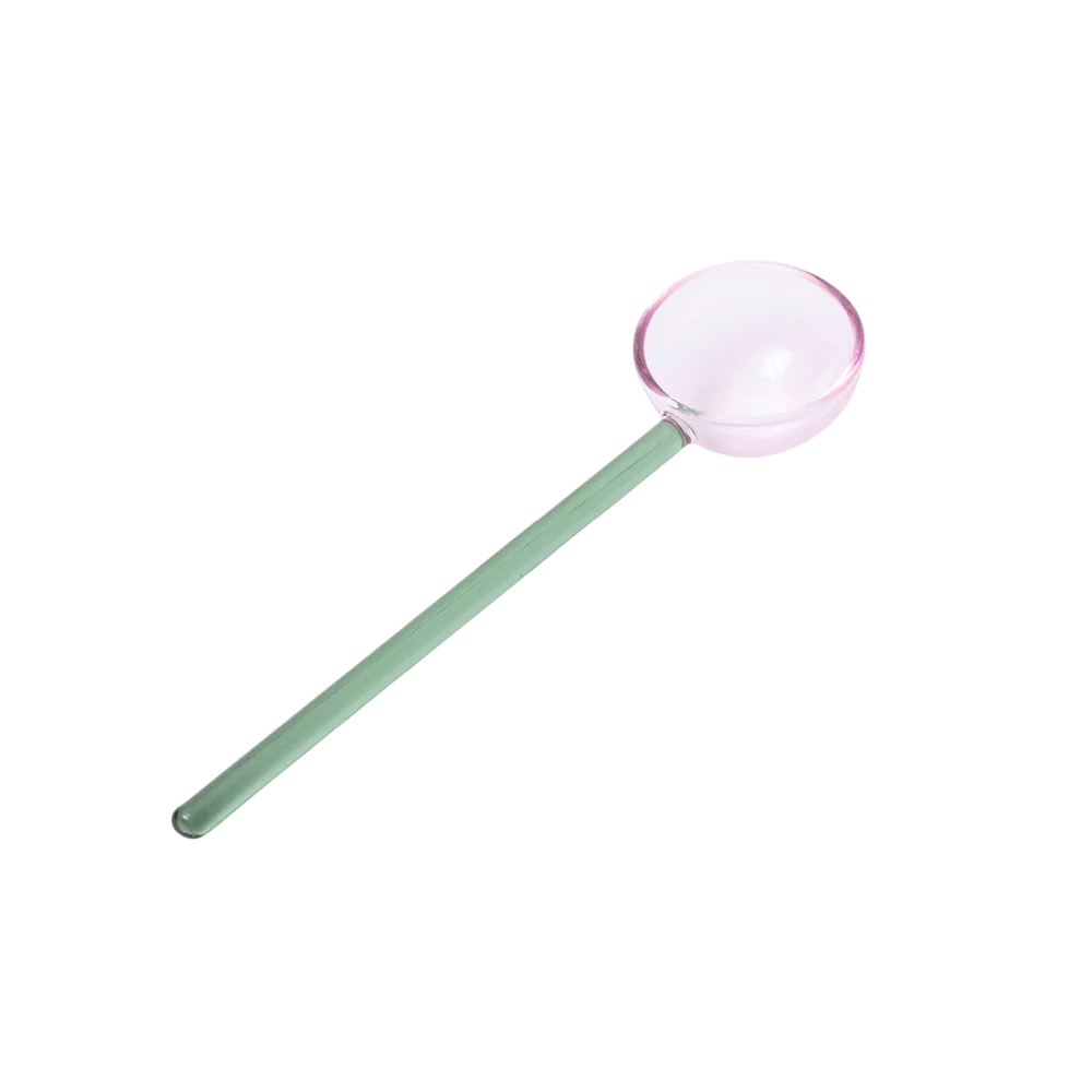 Block Design - Duo Tone Glass Spoon | Pink Green