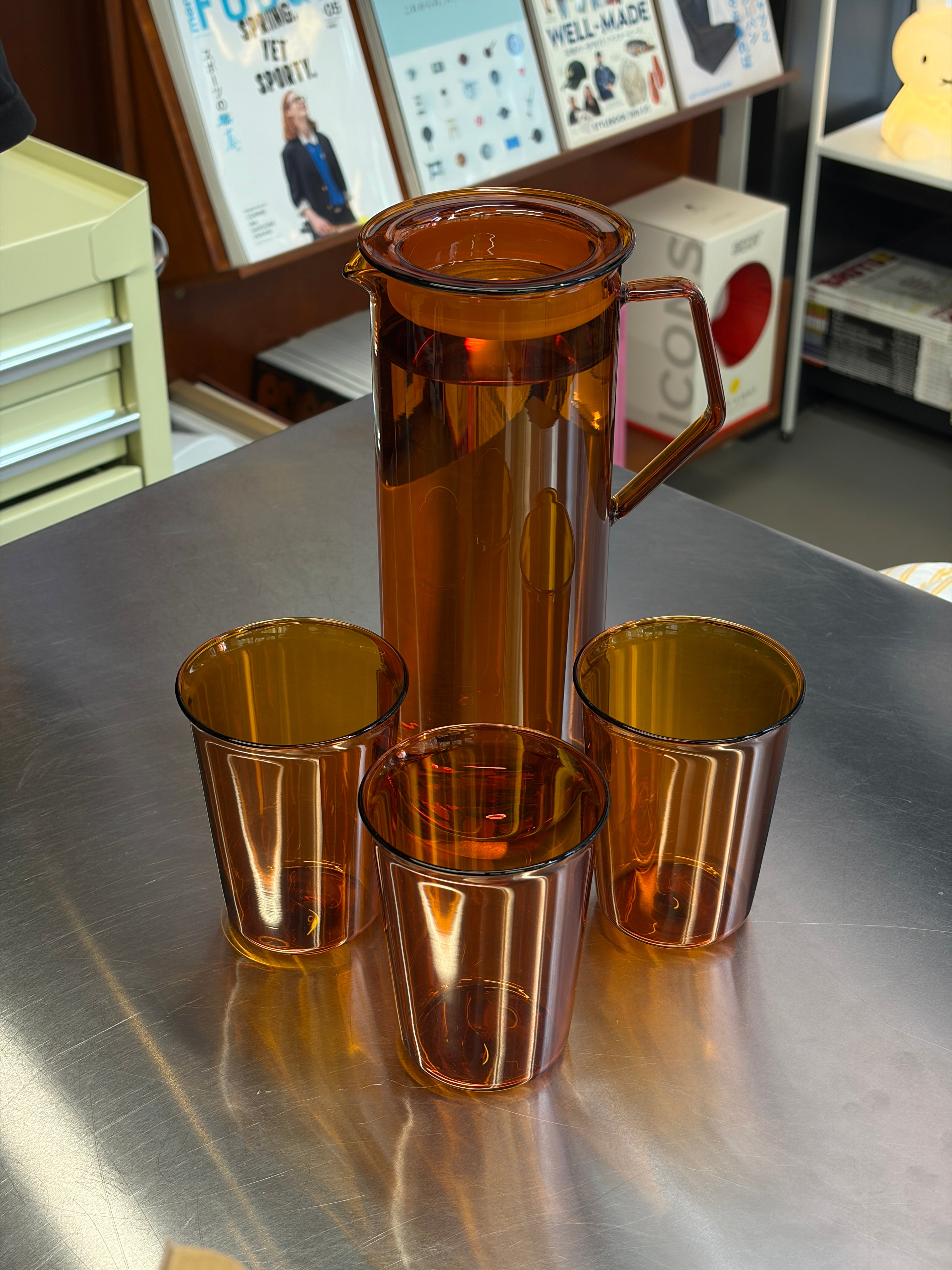 Cast Amber Glass 430ml – Set of 4