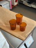 Cast Amber Glass – Set of 3 Sizes