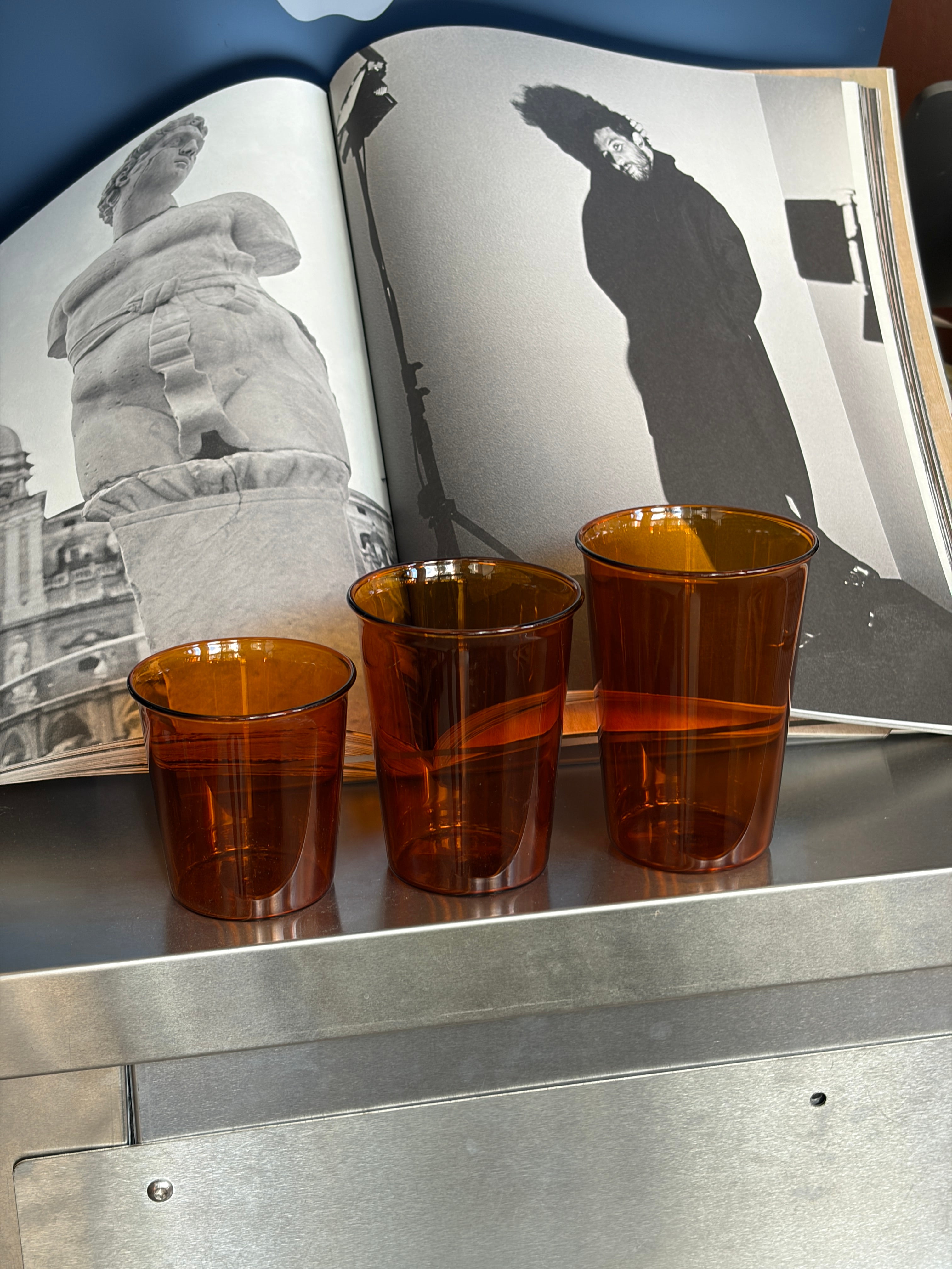 Cast Amber Glass 430ml – Set of 4