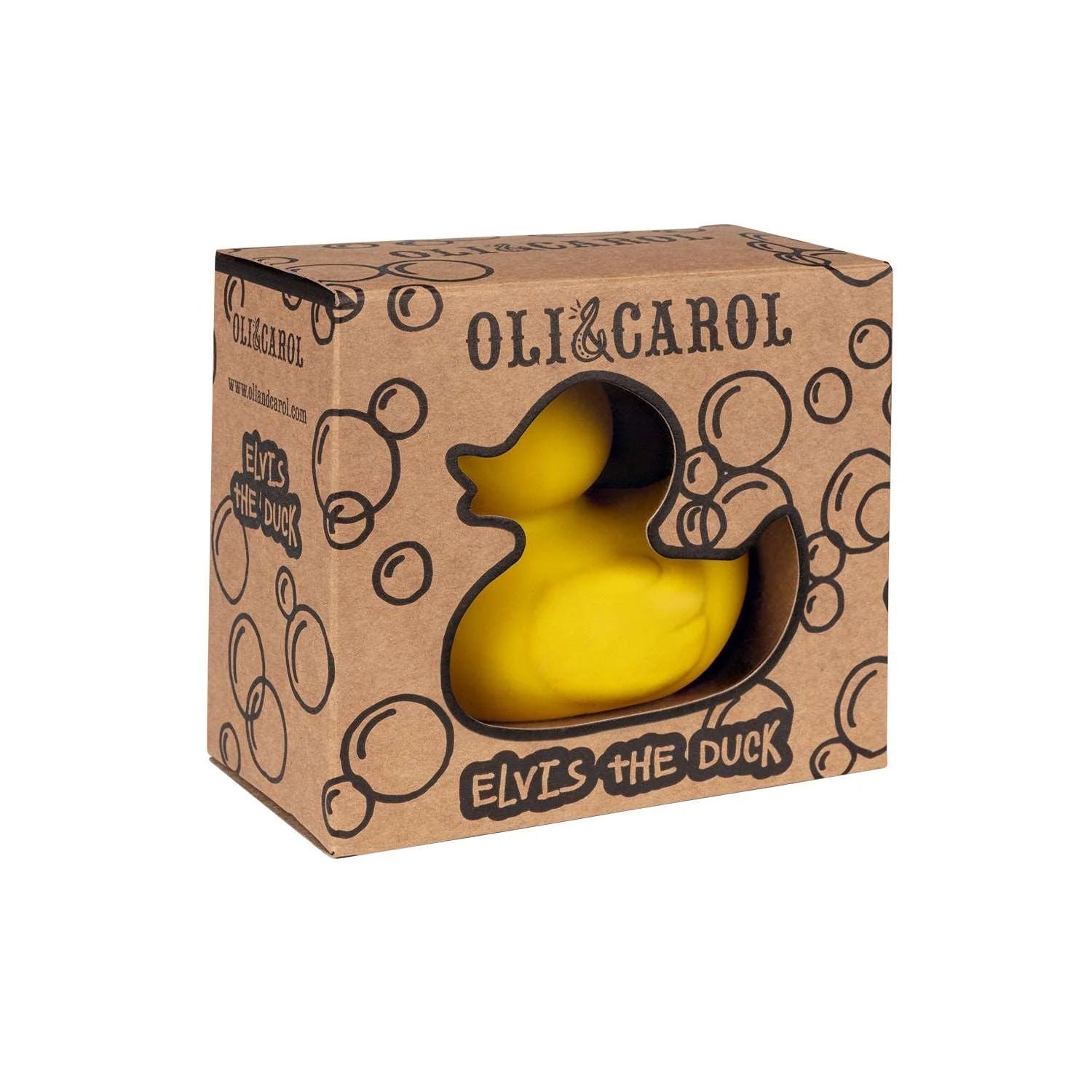 Oli&Carol -Elvis the Duck Yellow Bath Toy