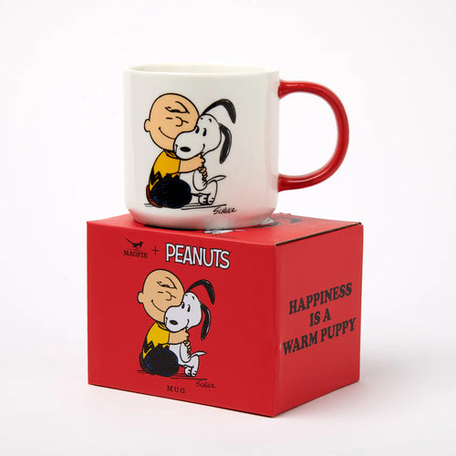 Magpie X Peanuts Mug - Happiness is a warm Puppy