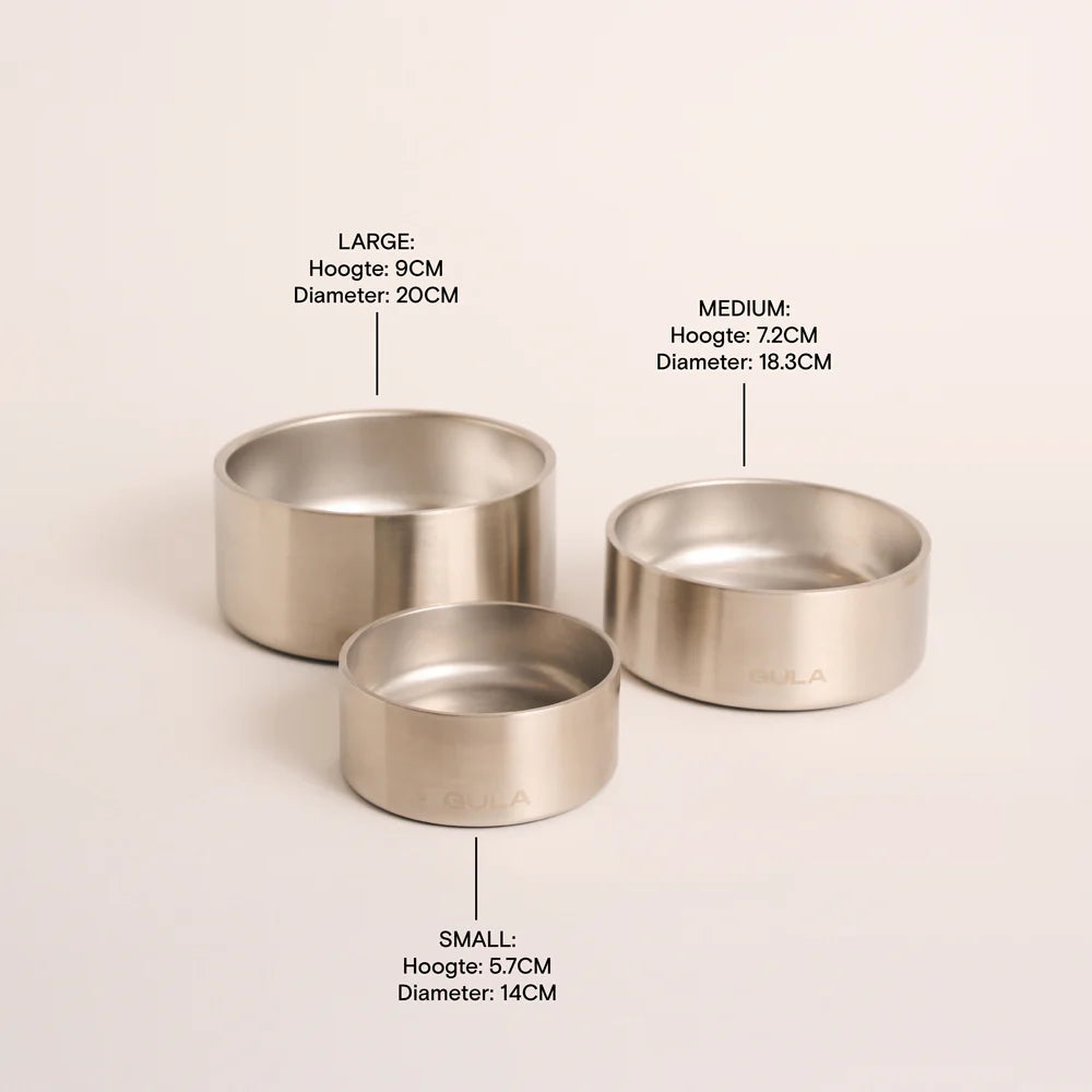 Gula Dog Care - Dog Bowl | Silver