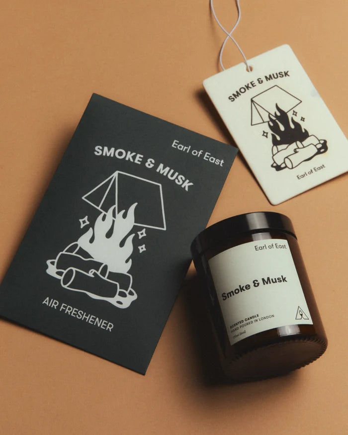 Earl of East Smoke & Musk candle and air freshener, alternate view