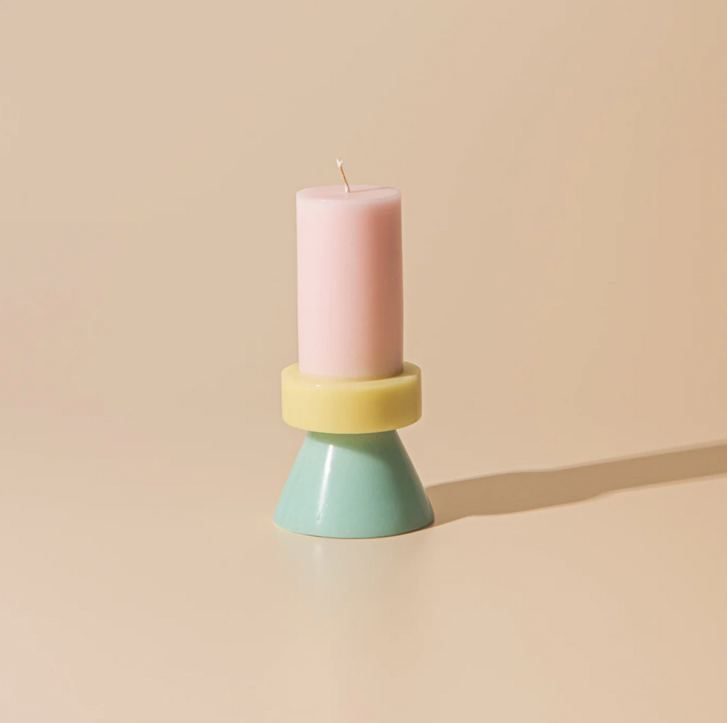 Yod & Co - Stack Candle Tall | Floss Pink / Pale Yellow / Mint Regular price