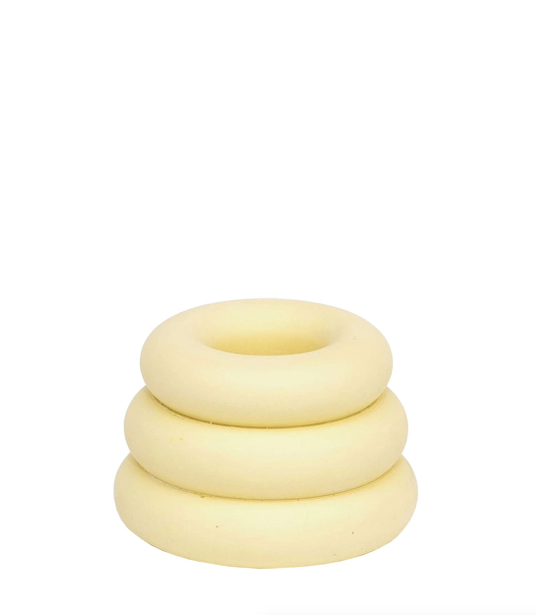 Yod & Co - Triple O Candle Holder | Pale Yellow