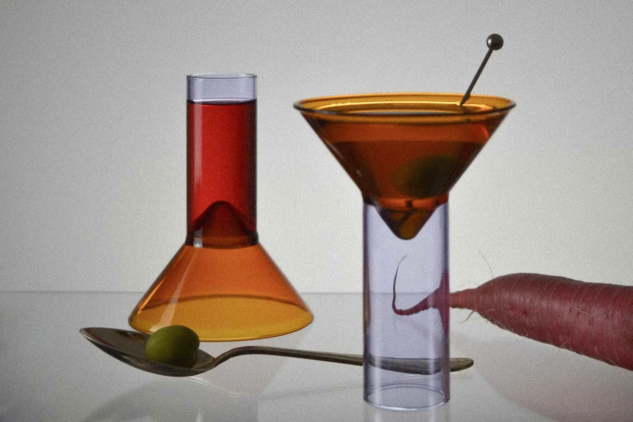 Traga - Martini Shot Glass | Amber & Lilac