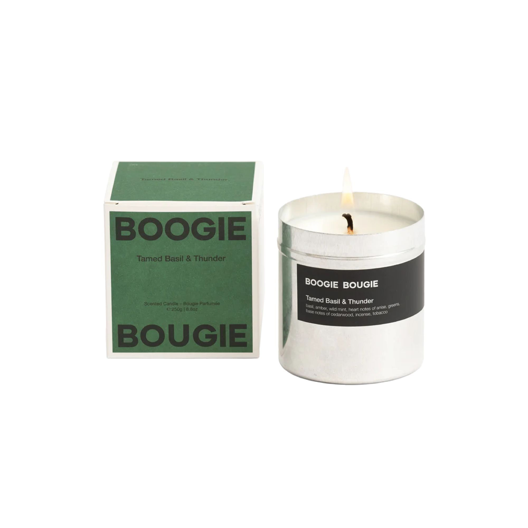 Boogie Bougie Candle - Tamed Basil & Thunder