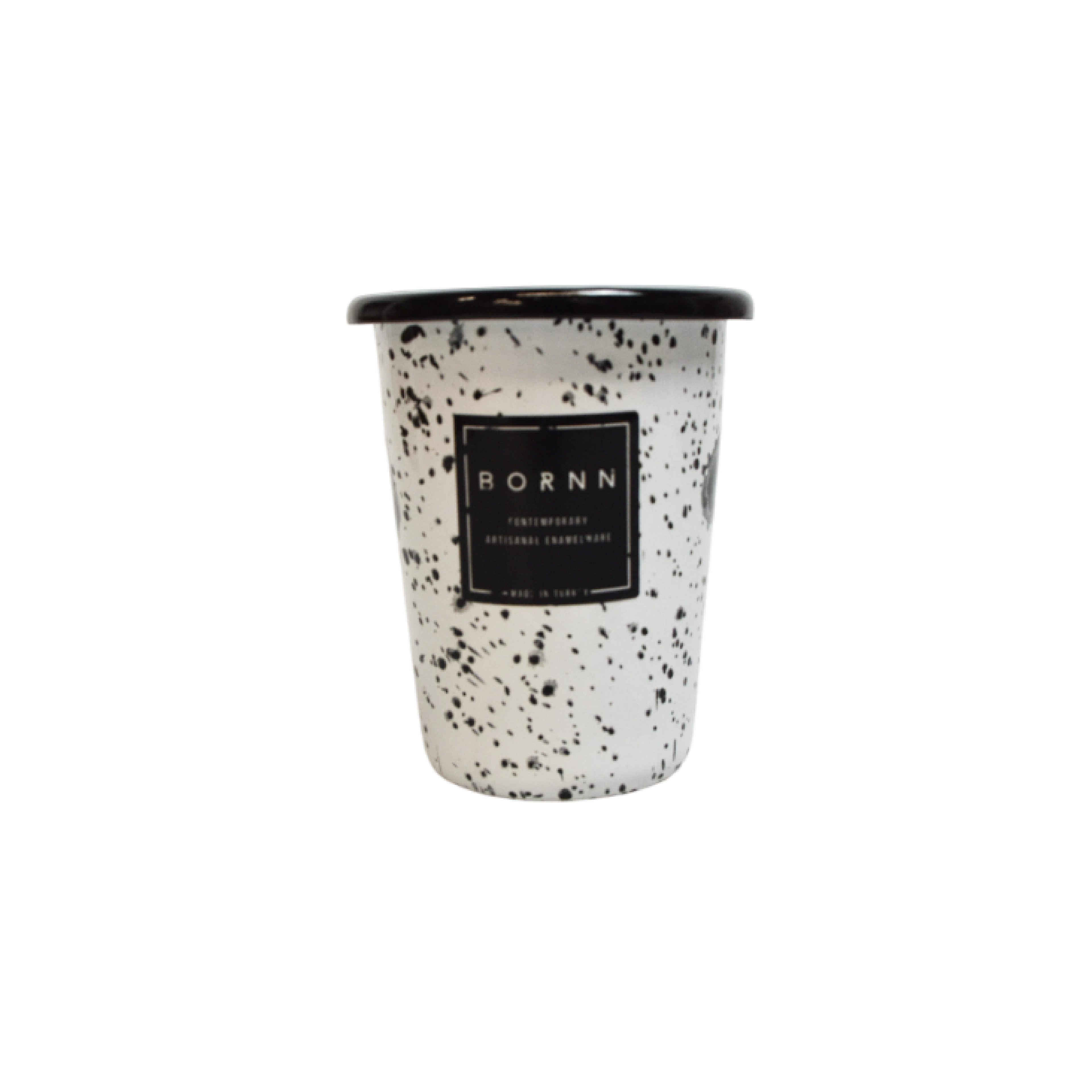 Bornn - Monochrome Small Tumbler 250ml | White Splatter
