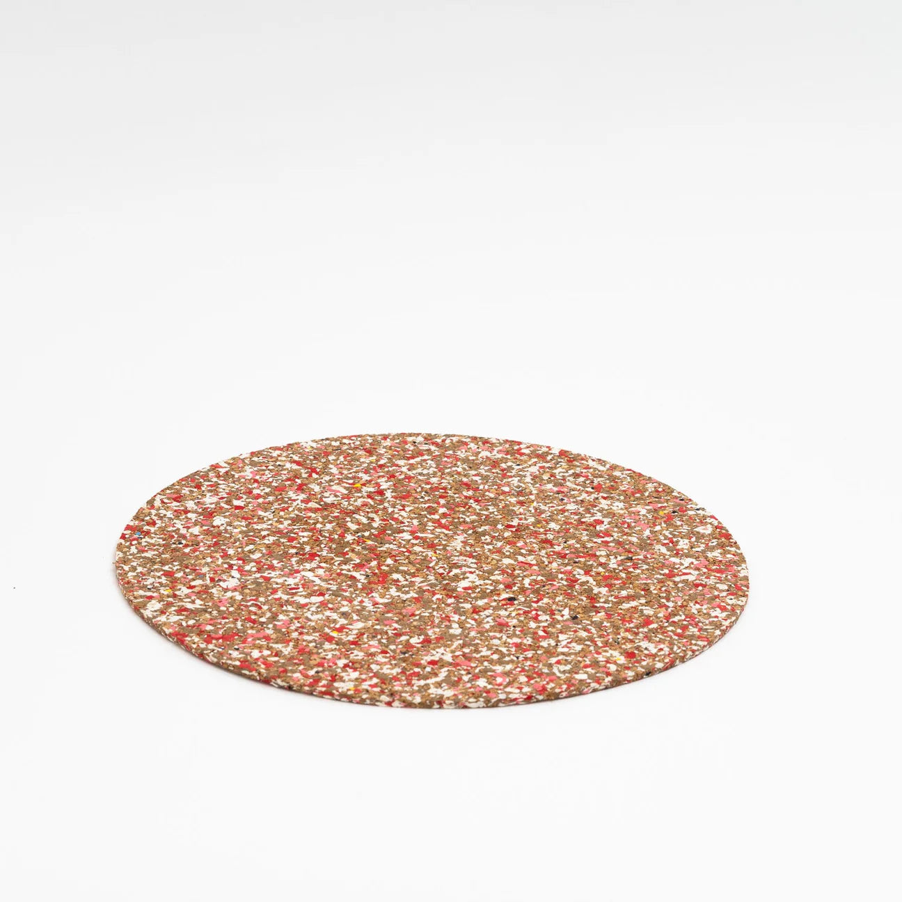 Yod & Co - Round Speckled Cork Placemat | Red