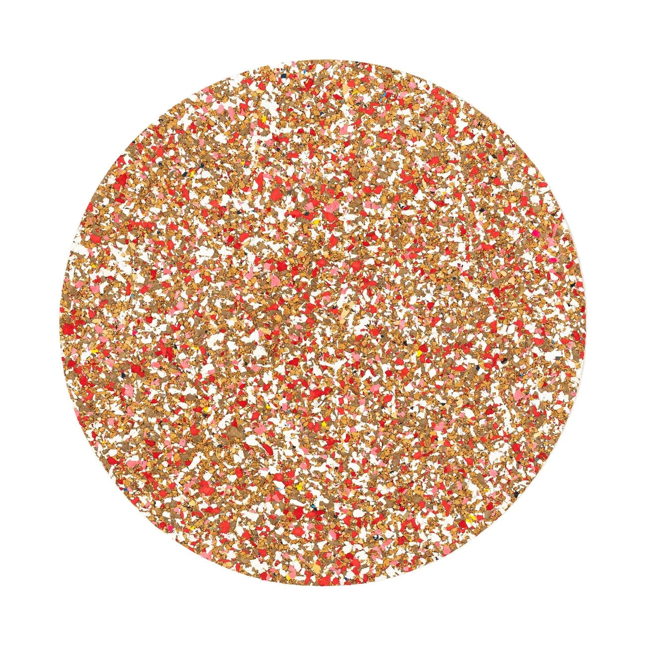 Yod & Co - Round Speckled Cork Placemat | Red