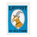 Greatest of All Time letterpress notelet by Archivist, printed in the UK on recycled paper