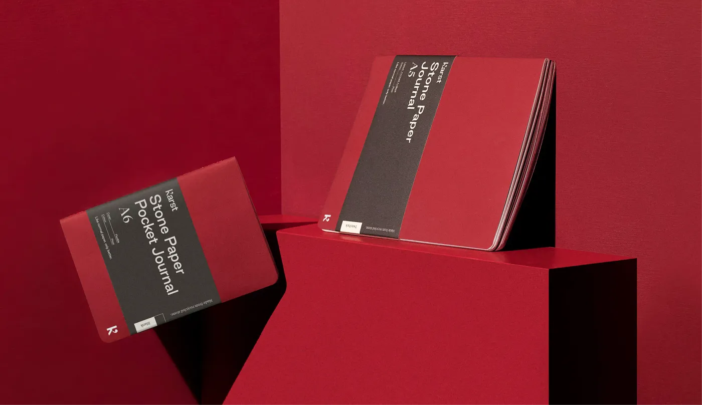 Karst - A5 Stone Paper Journal | Red