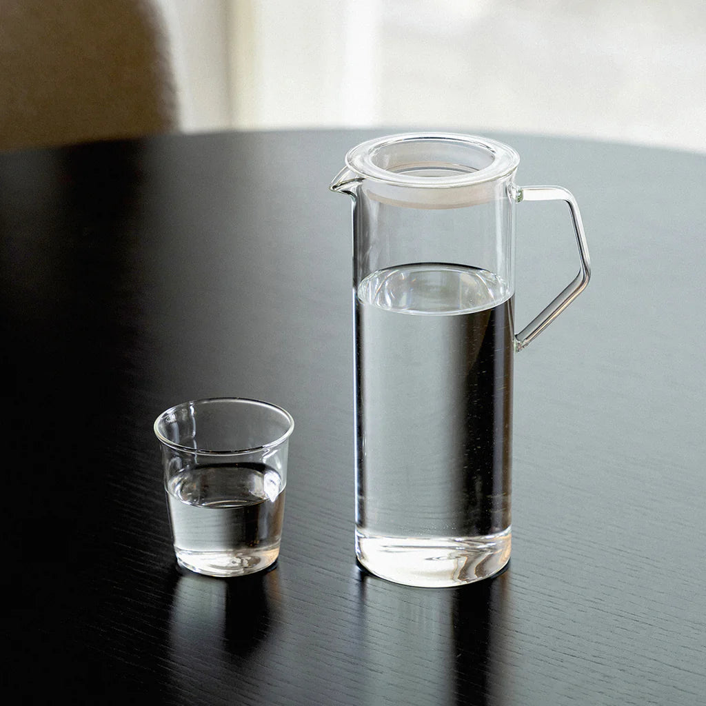 KINTO Cast jug and glasses on a table