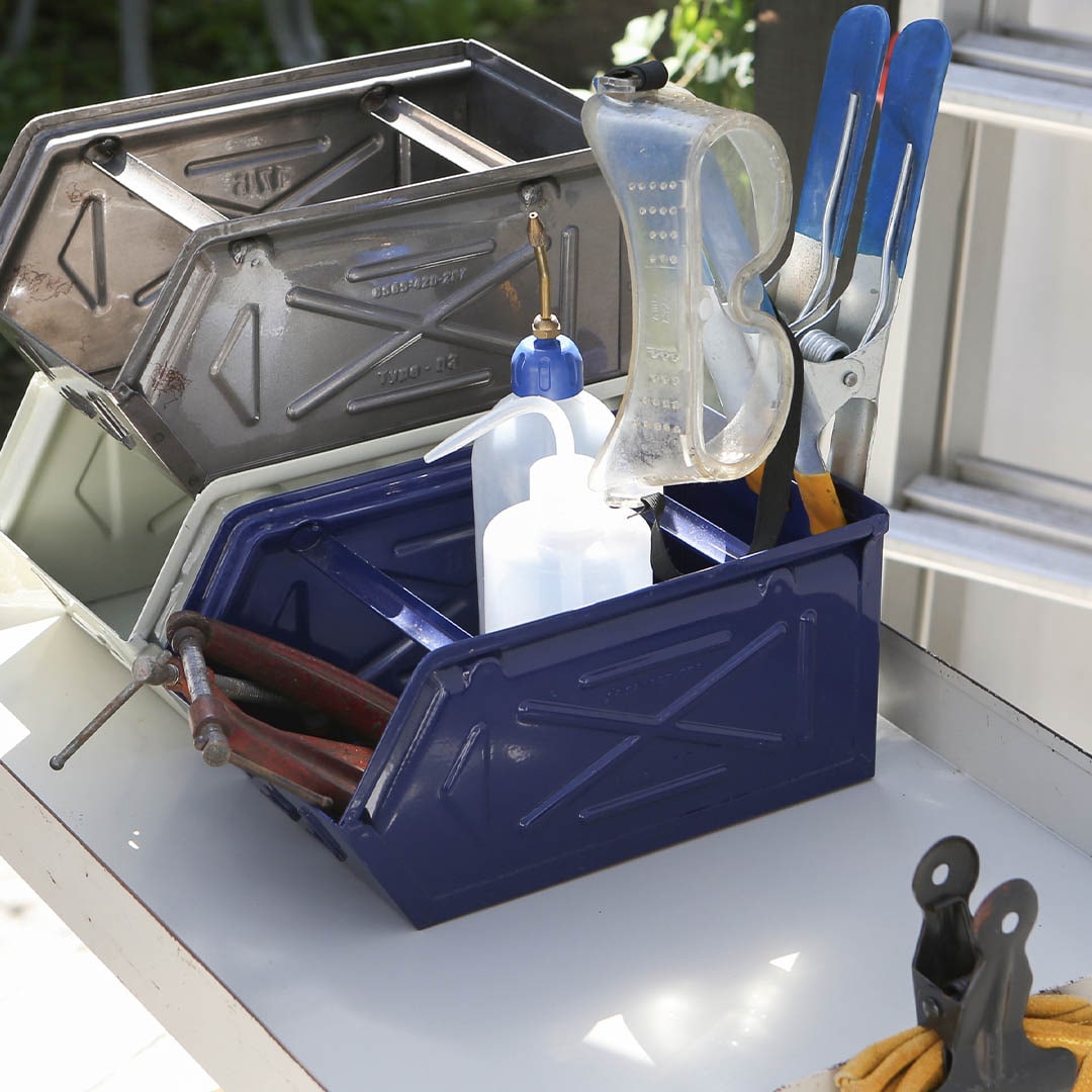 Dulton Parts Stocker Navy – detail