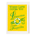 Lemons and Tequila letterpress greeting card by Archivist, printed in the UK on recycled paper