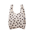 Baggu Standard Bag in cream and black polka dot, reusable shopping bag