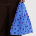 Blue polka dot Baggu Standard Bag in recycled ripstop nylon