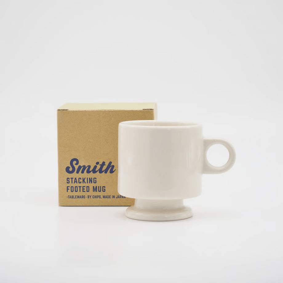 Smith Stacking Footed Mug - Vanilla