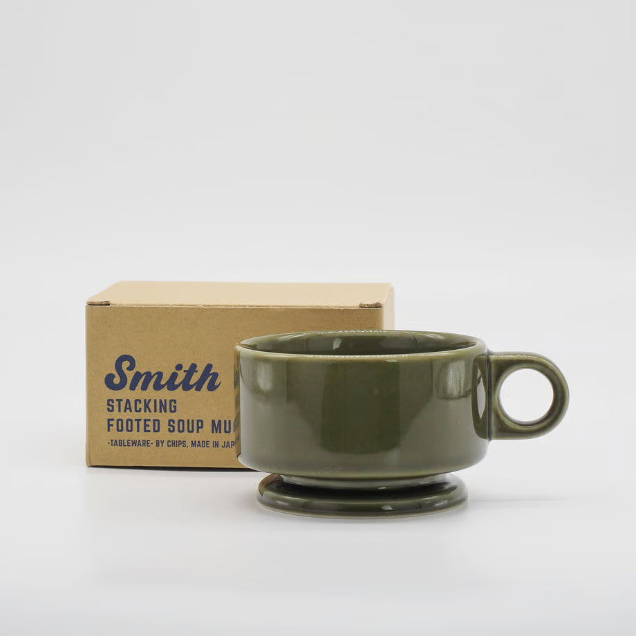Smith Stacking Footed Soup Mug - Green
