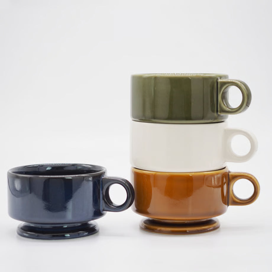 Smith Stacking Footed Soup Mug - Green