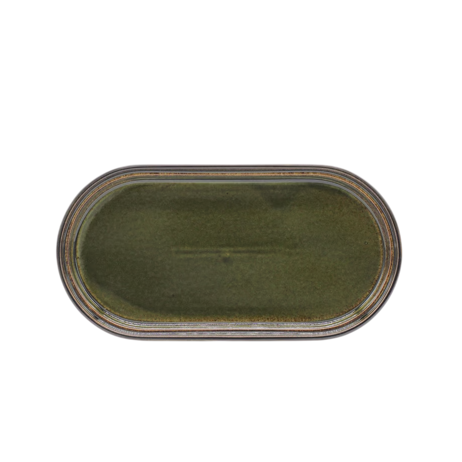 Smith Stacking Oval Plate - Green