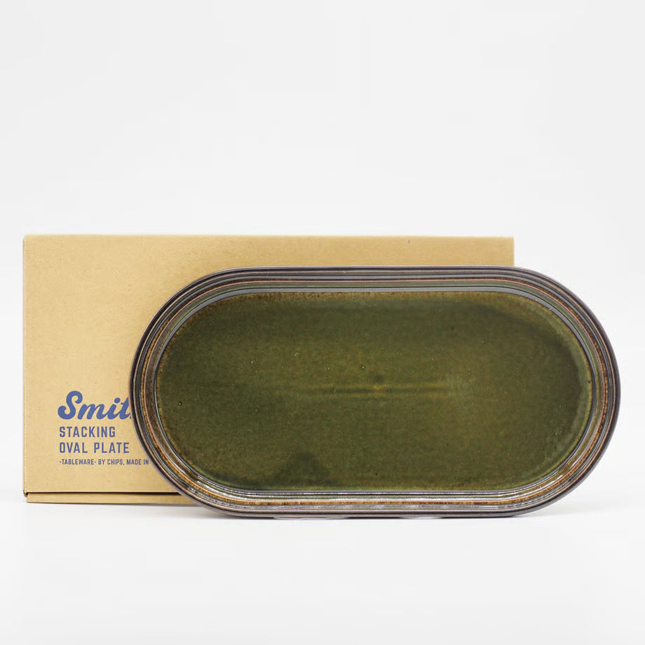 Smith Stacking Oval Plate - Green