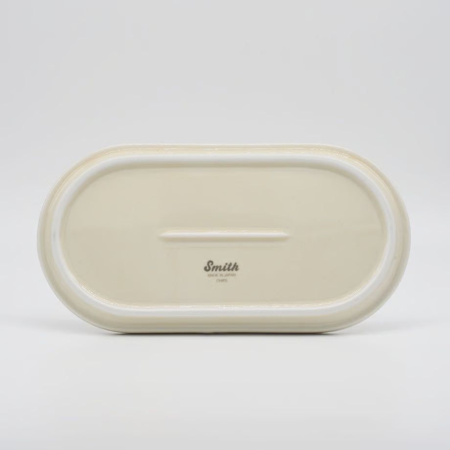 Smith Stacking Oval Plate - Vanilla