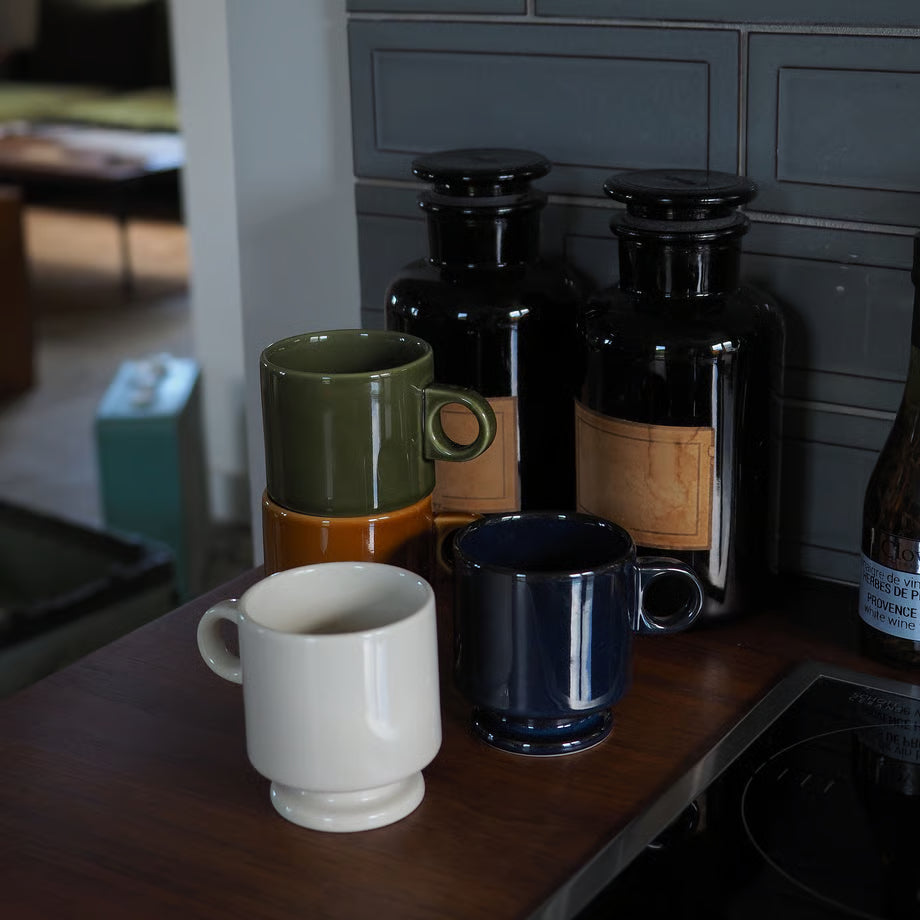 Smith Stacking Footed Mug - Vanilla