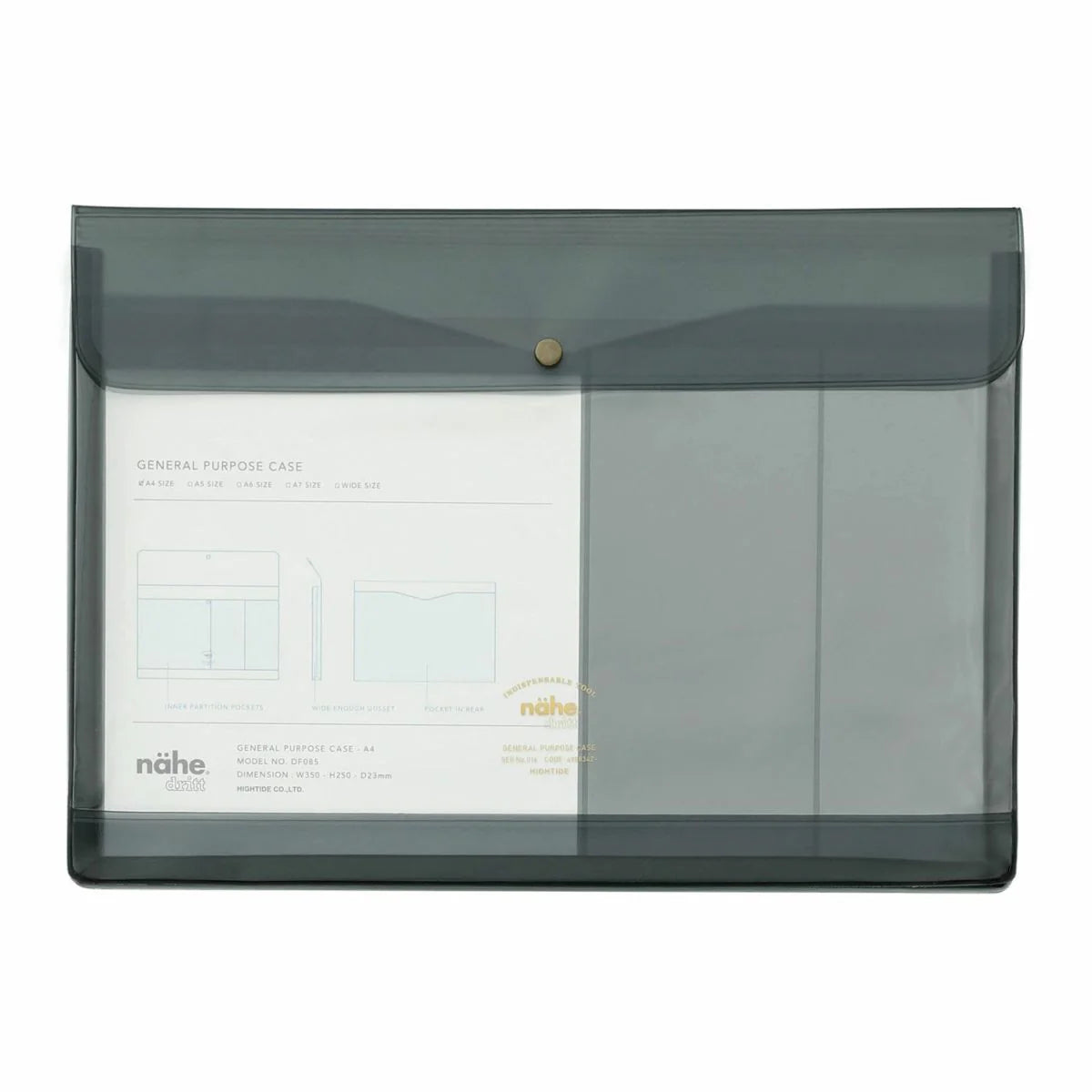 Hightide Penco - General Purpose Case A4 | Clear Grey