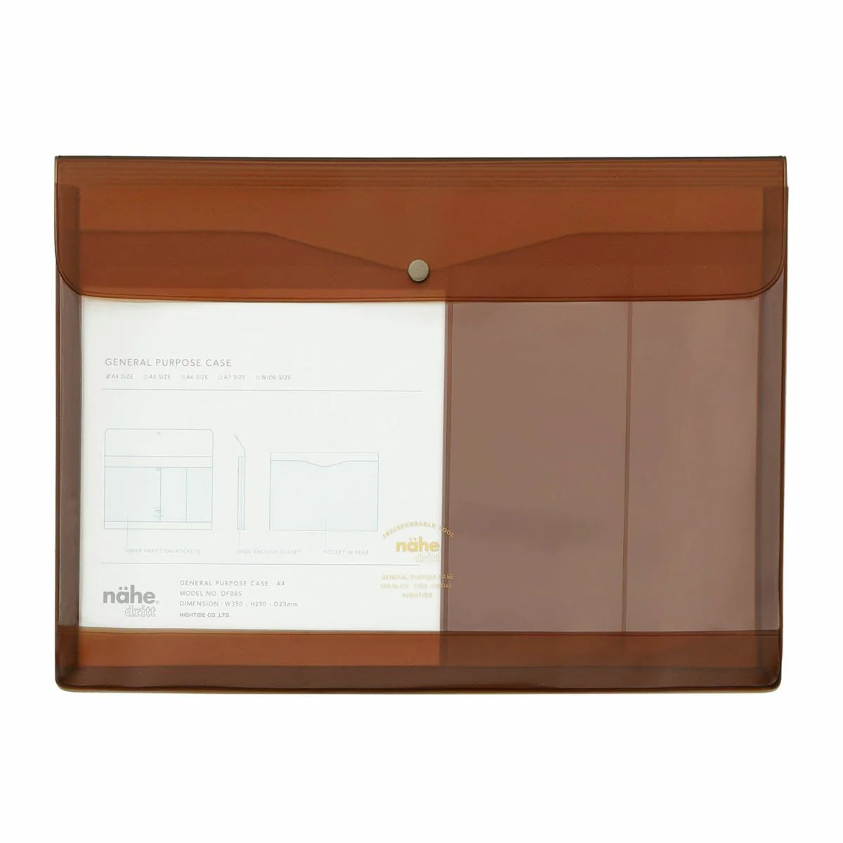 Hightide Penco - General Purpose Case A4 | Clear Brown