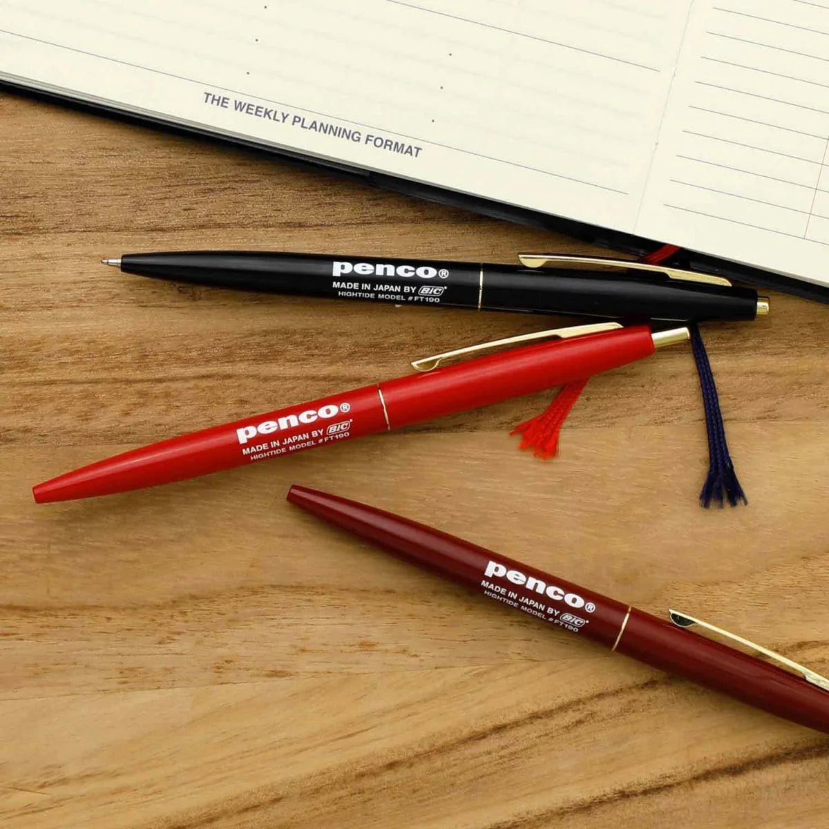 Hightide Penco - Knock Ballpoint Pen | Red