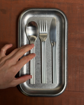 Small Steel Serving Tray - Stonewashed