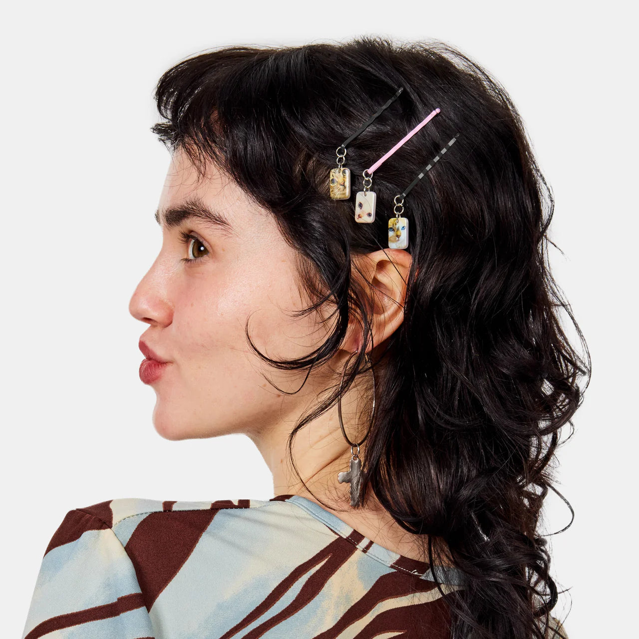 Chunks - Checker Claw | Kitty Bobby Pins