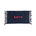 Handloomed Recycled Yarn Bath Mat – Navy