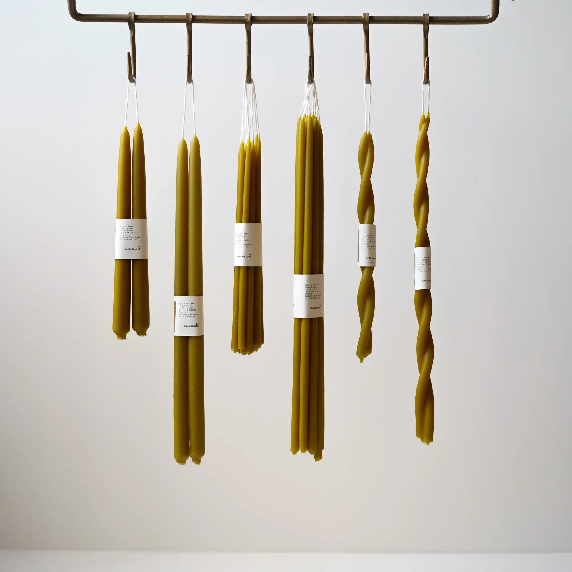 Skär Organics - Beewax X Hand Dipped Candles | Green tea