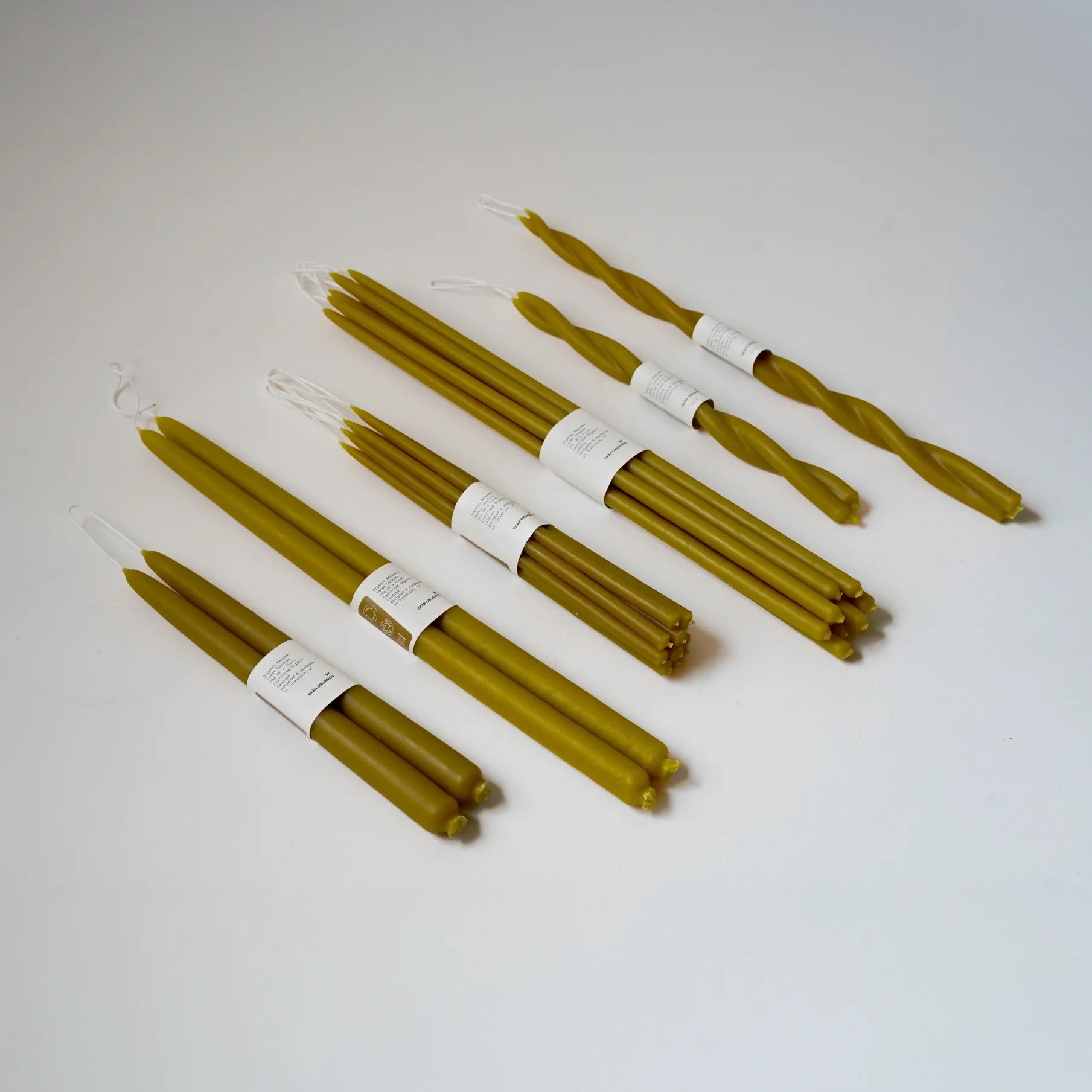 Skär Organics - Beewax X Hand Dipped Candles | Green tea